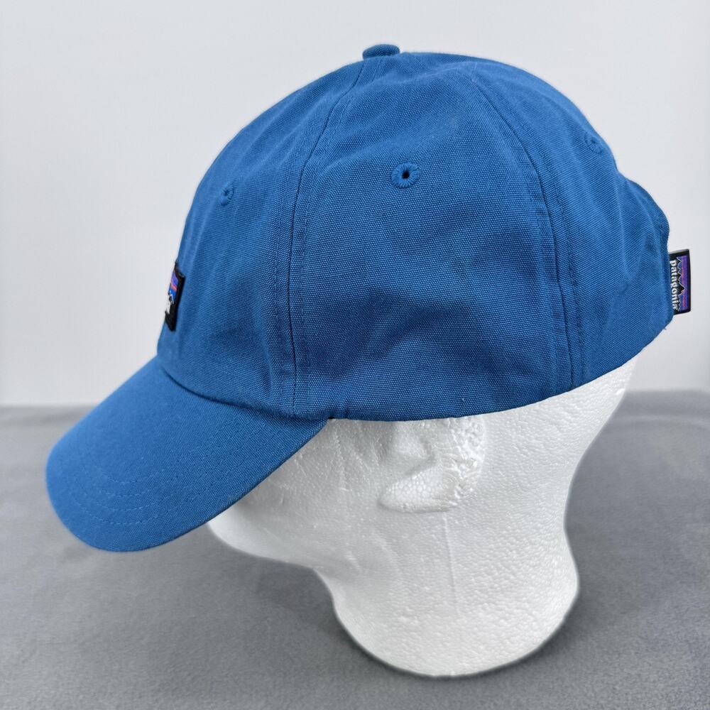 Patagonia P6 Label Trad Cap Blue Organic Cotton Strapback Hat Adult - Picture 2 of 11